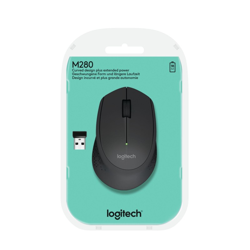 Buy Logitech M280 Wireless Mouse - 910-004287 - Black, Right-Hand, 1000 DPI, 2.4... in Cyprus, Nicosia, Limassol, Larnaka, Pafos