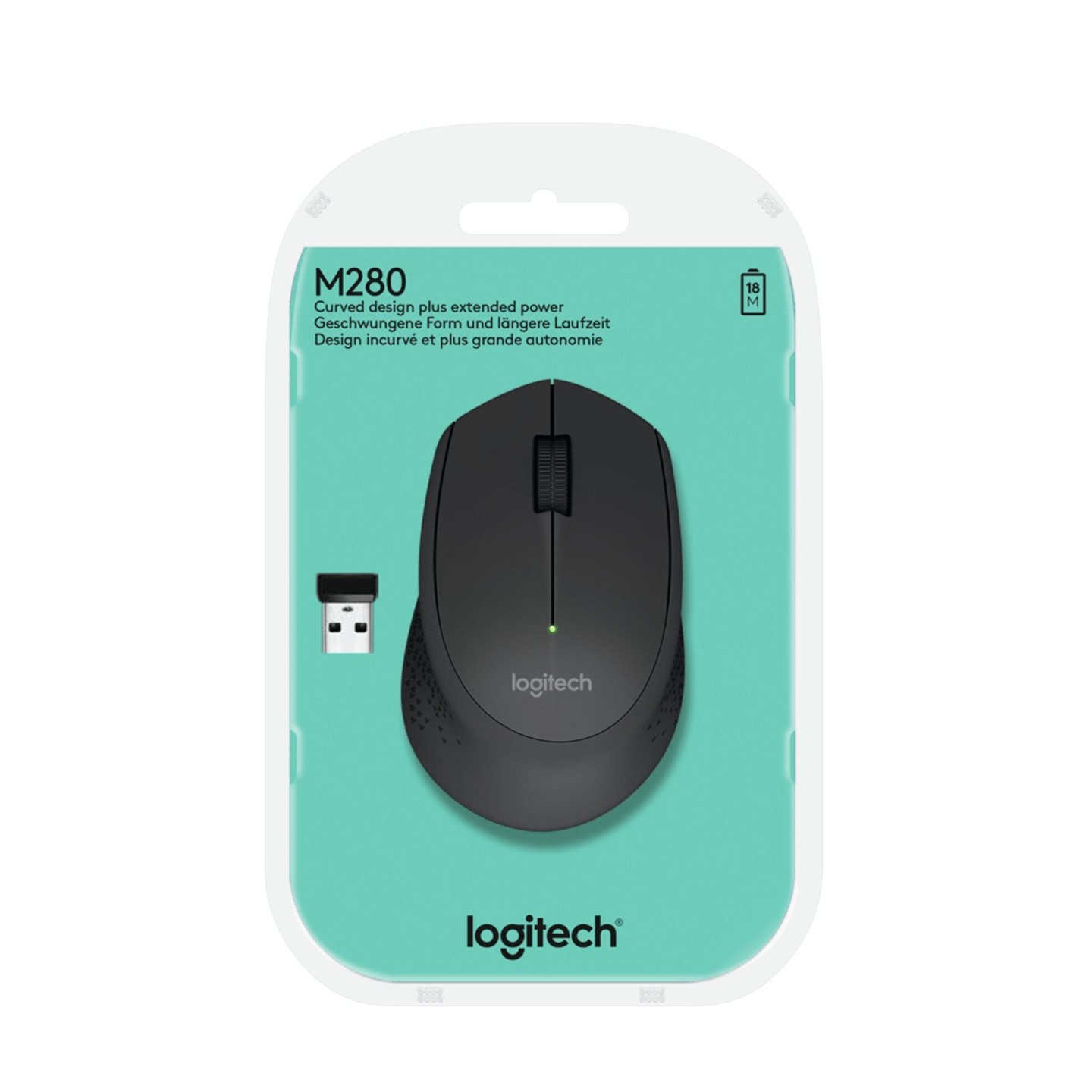 Logitech M280 Wireless Mouse - 910-004287 - Black, Right-Hand, 1000 DPI, 2.4 GHz (Retail) — Buy in Cyprus with Fast Delivery