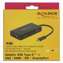 USB adapter - USB-C connector to VGA + HDMI + DVI + DisplayPort socket — Buy in Cyprus with Fast Delivery