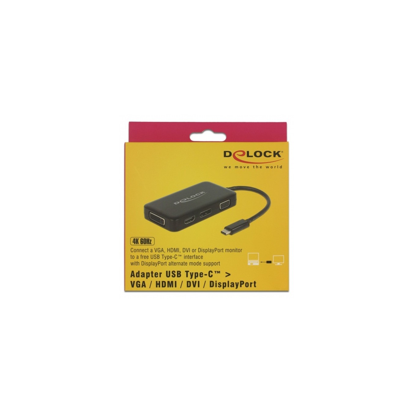 USB adapter - USB-C connector to VGA + HDMI + DVI + DisplayPort socket — Buy in Cyprus with Fast Delivery