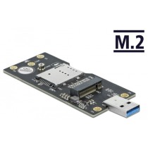 USB 3.2 Gen 1 converter Type-A male to M.2 Key B with SIM slot - Converter Type-A to M.2 Key B with SIM slot