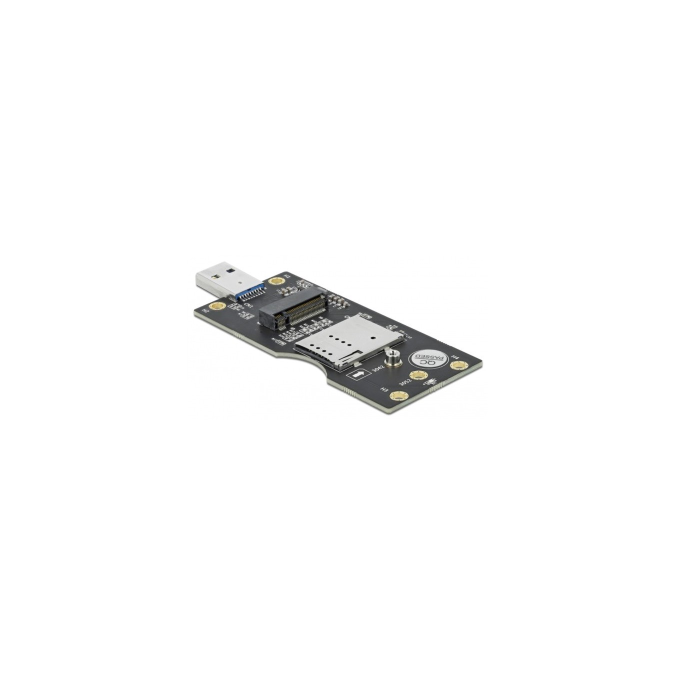 USB 3.2 Gen 1 converter Type-A male to M.2 Key B with SIM slot - Converter Type-A to M.2 Key B with SIM slot