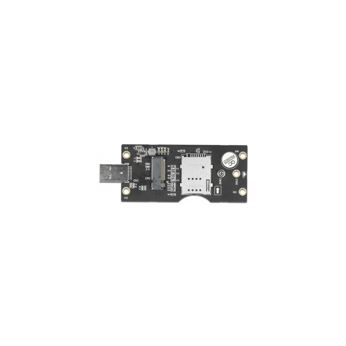 USB 3.2 Gen 1 converter Type-A male to M.2 Key B with SIM slot - Converter Type-A to M.2 Key B with SIM slot
