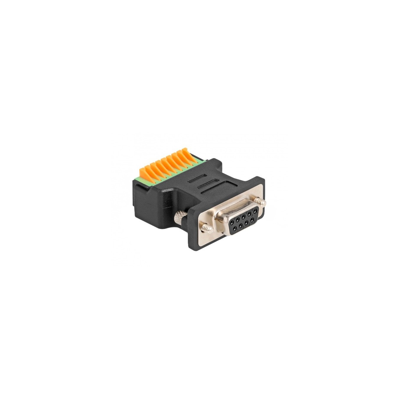 D-Sub 9 Pin Socket to Terminal Block Adapter - with push button — Buy in Cyprus with Fast Delivery