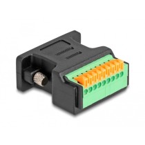 D-Sub 9 Pin Socket to Terminal Block Adapter - with push button — Buy in Cyprus with Fast Delivery