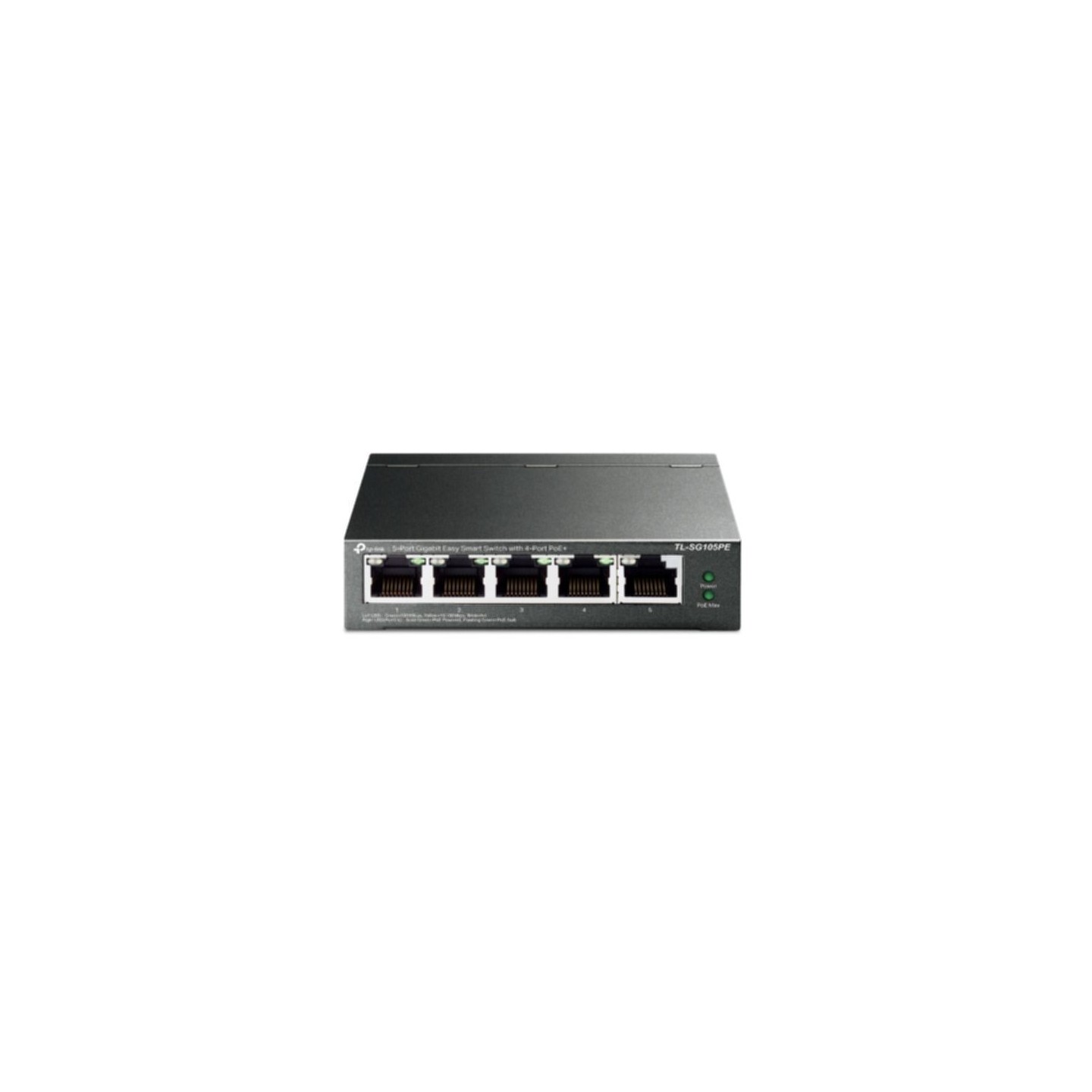 TP-Link TL-SG105PE - 5-Port Gigabit PoE+ Managed L2 Switch, 65W Budget, Black, Fanless — Buy in Cyprus with Fast Delivery