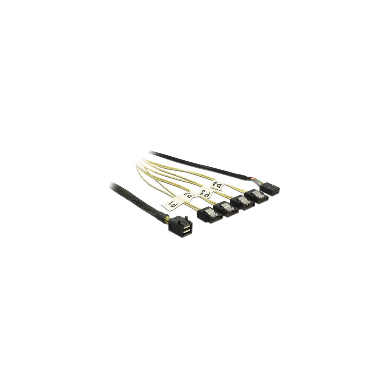 Adapter Cable Mini SAS HD SFF-8643 to 4x SATA 7 Pin Reverse - Mini SAS HD SFF-8643 to 4x SATA 7 Pin Reverse