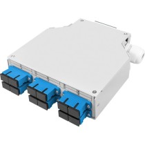 Fiber optic DIN rail box - OS2 equipped with SC adapter and pigtail, splice box — Buy in Cyprus with Fast Delivery