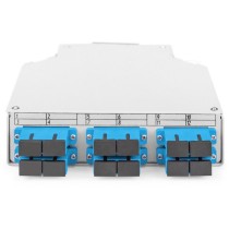 Fiber optic DIN rail box - OS2 equipped with SC adapter and pigtail, splice box — Buy in Cyprus with Fast Delivery