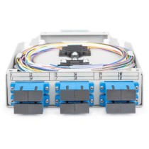 Fiber optic DIN rail box - OS2 equipped with SC adapter and pigtail, splice box — Buy in Cyprus with Fast Delivery
