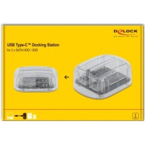USB Type-C Docking Station - 2 x SATA HDD SSD — Buy in Cyprus with Fast Delivery
