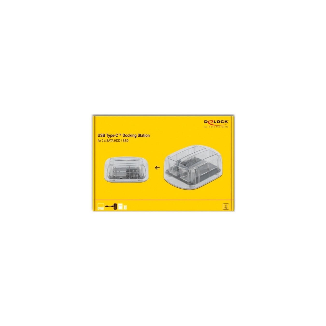 USB Type-C Docking Station - 2 x SATA HDD SSD — Buy in Cyprus with Fast Delivery