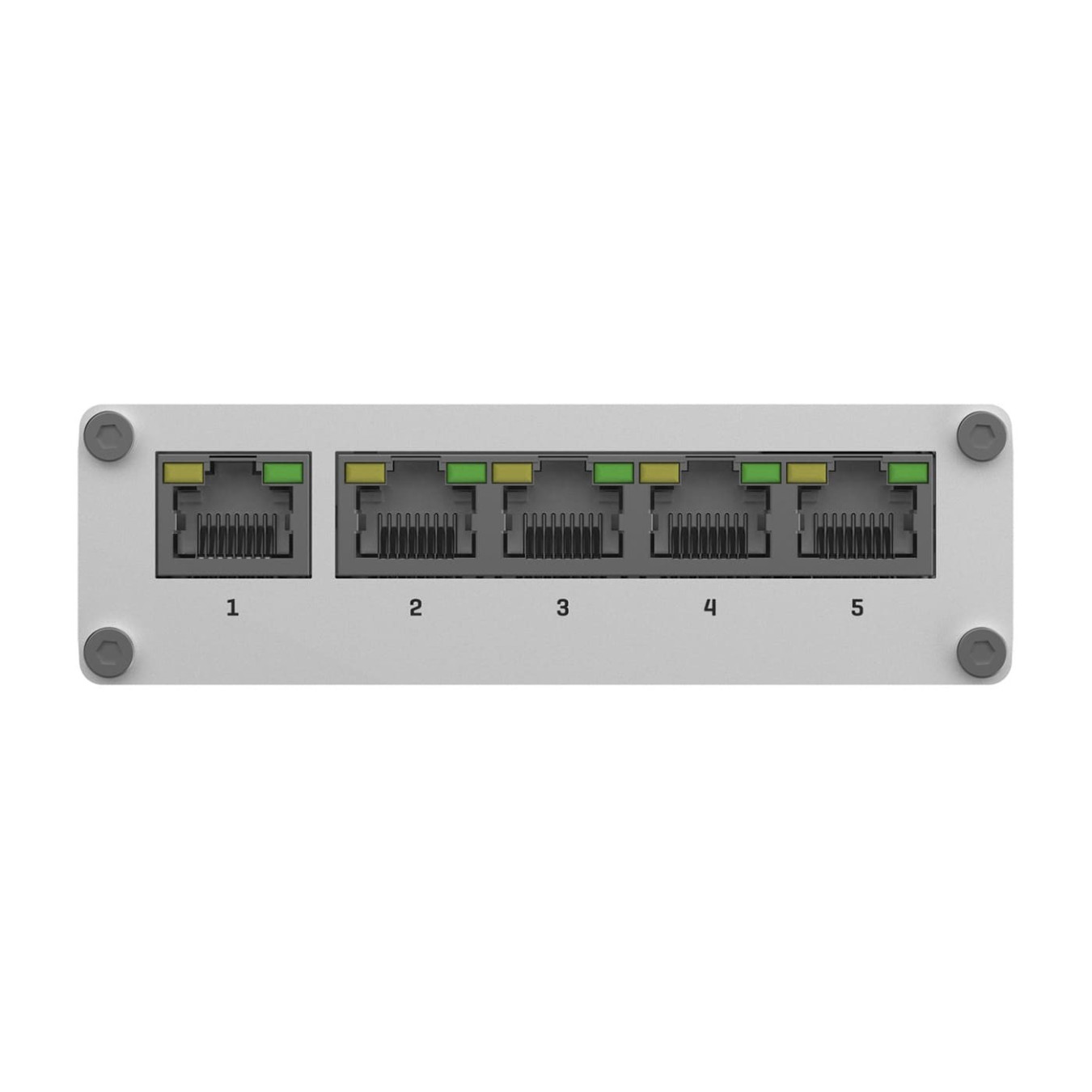 Teltonika TSW110 - 5-Port Gigabit Unmanaged Switch, DIN-rail, Blue/Grey, Aluminium Housing — Buy in Cyprus with Fast Delivery