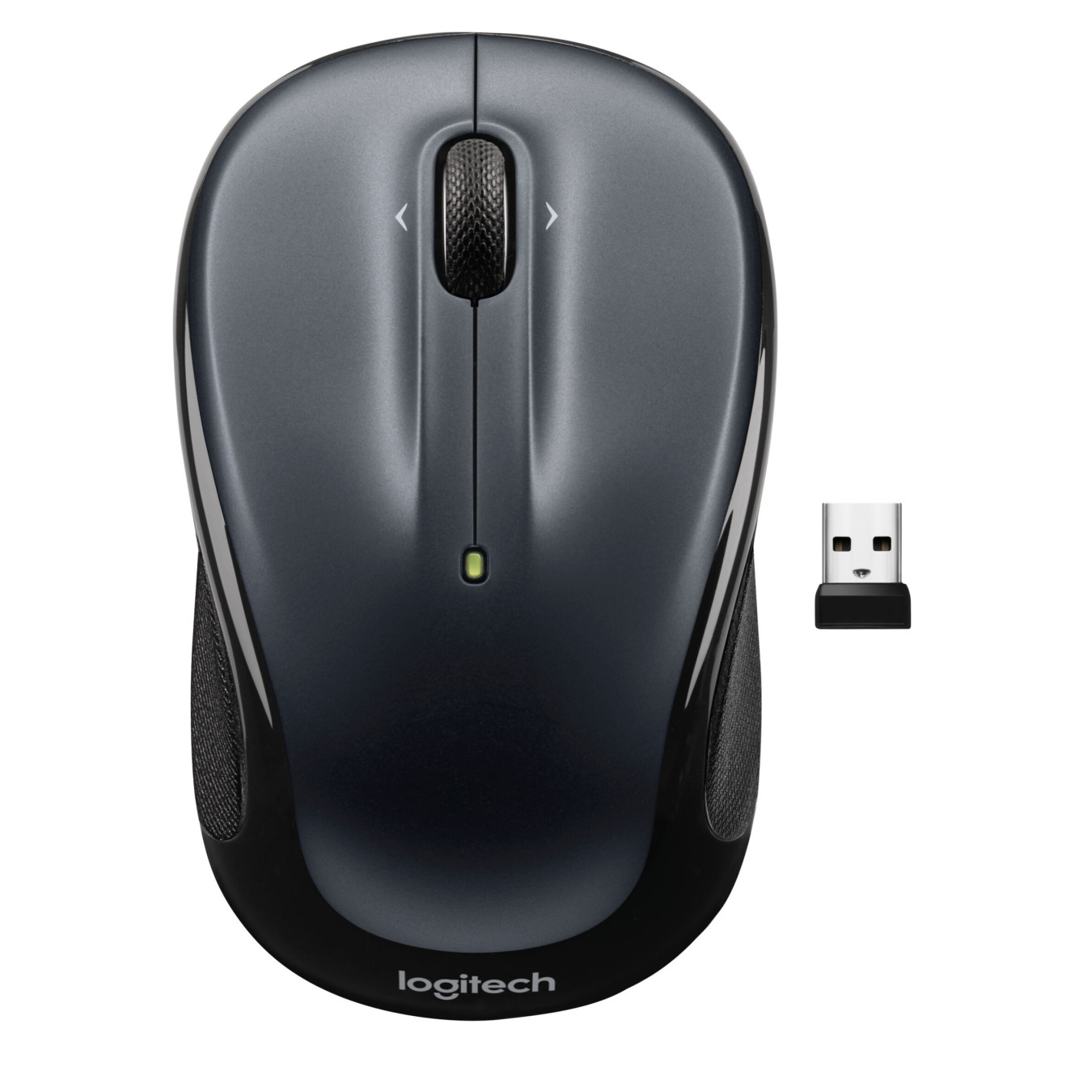 Logitech M325s Wireless Mouse - 910-006812 - Ambidextrous Black/Gray, 1000 DPI, RF 2.4GHz, 5 Buttons