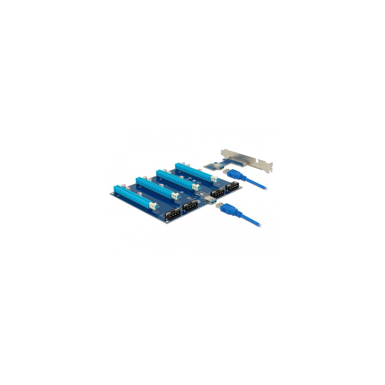 PCI Express Riser Card - x1 to 4 x PCIe x16 — Buy in Cyprus with Fast Delivery