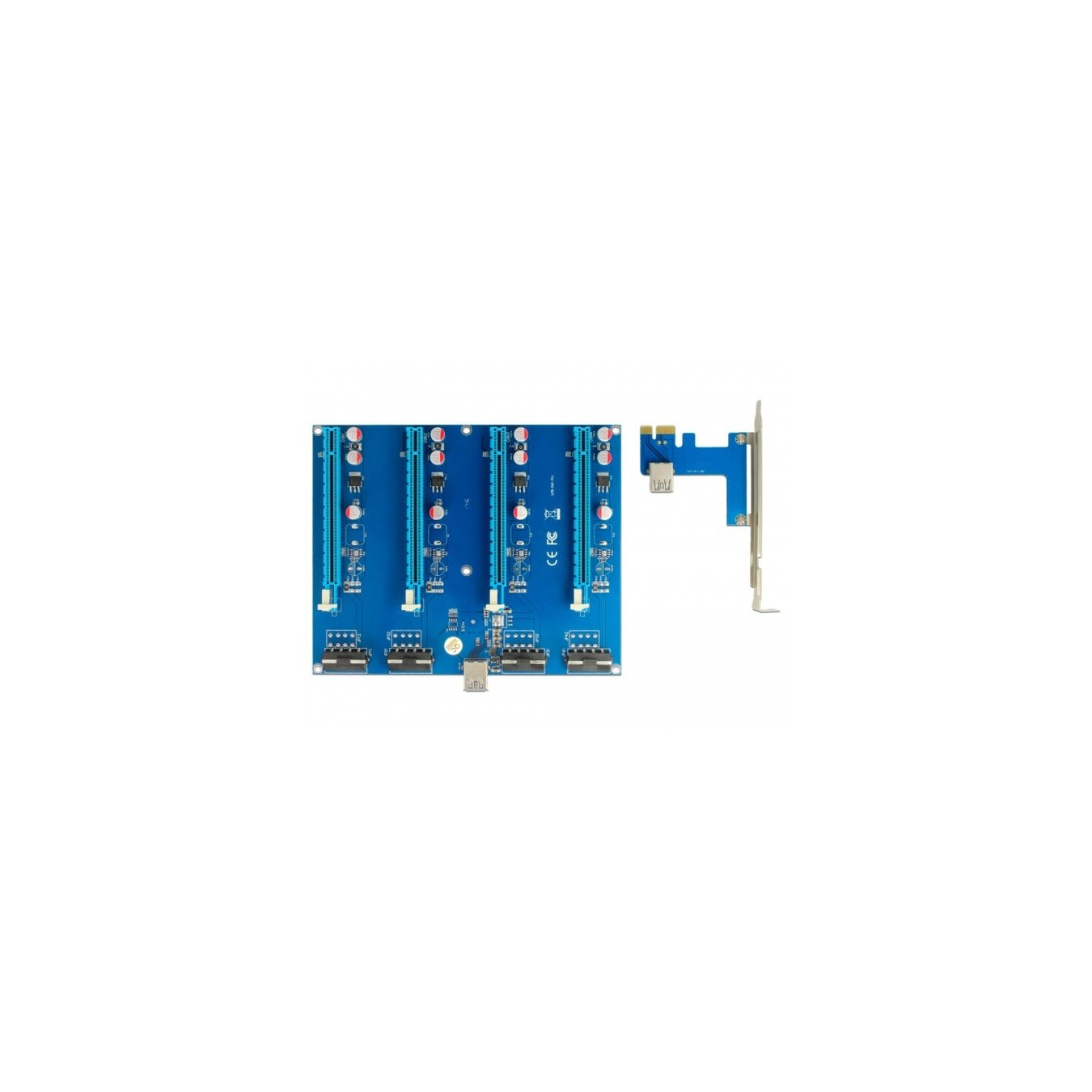 PCI Express Riser Card - x1 to 4 x PCIe x16 — Buy in Cyprus with Fast Delivery