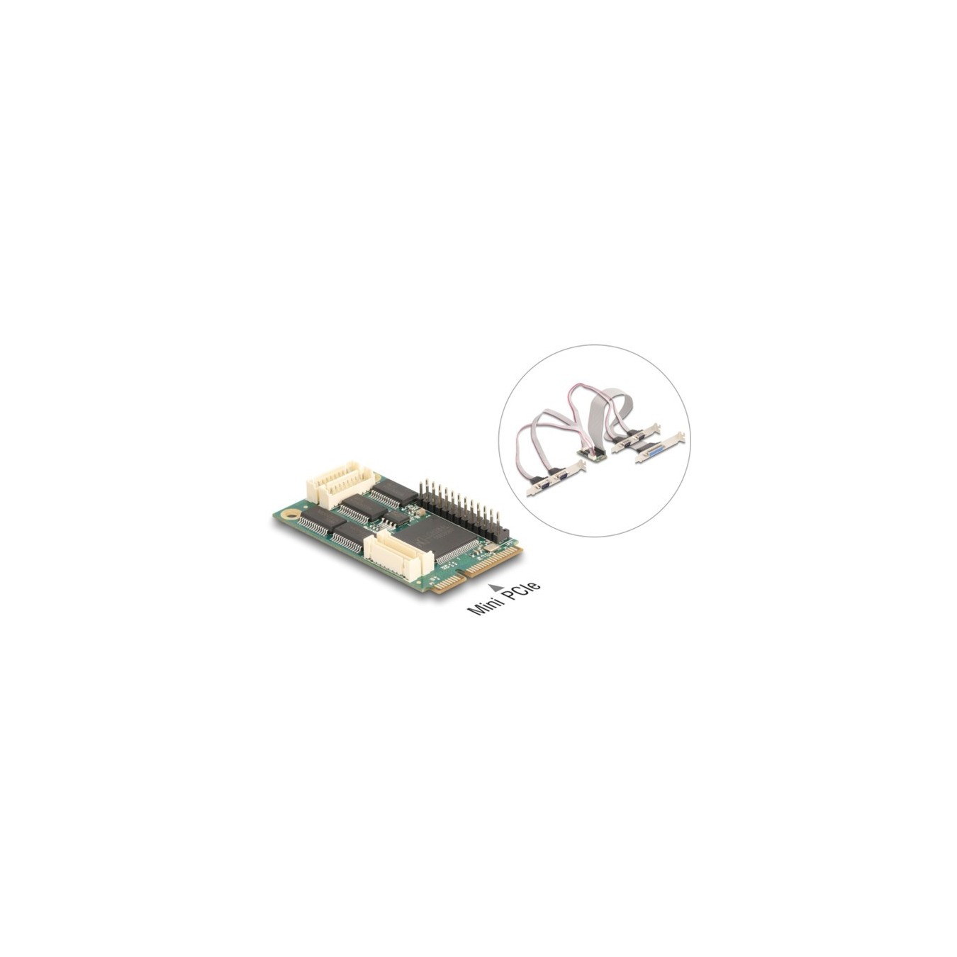 Mini PCIe I/O PCIe Full Size - 4 x Serial RS-232, 1 x Parallel — Buy in Cyprus with Fast Delivery
