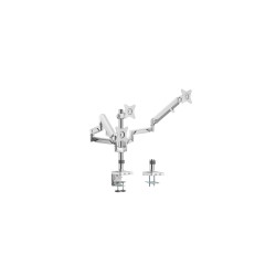 LogiLink Triple Monitor Desk Mount BP0090 - 3x 17-27" Clamp Arm VESA 75/100 Silver (Boxed) — Buy in Cyprus with Fast Delivery