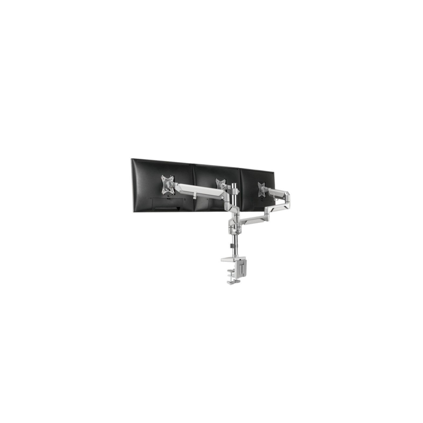 LogiLink Triple Monitor Desk Mount BP0090 - 3x 17-27" Clamp Arm VESA 75/100 Silver (Boxed) — Buy in Cyprus with Fast Delivery