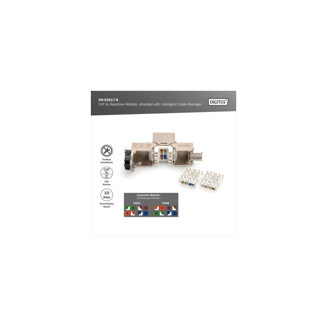 Cat.6a Keystone Module - Shielded — Buy in Cyprus with Fast Delivery