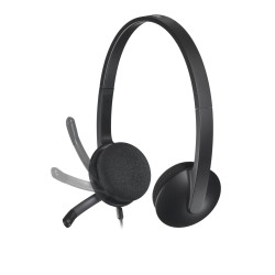 Logitech H340 USB-A Wired On-ear Headset - Noise-Canceling Boom Microphone (Boxed) — Buy in Cyprus with Fast Delivery