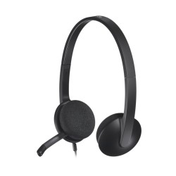 Logitech H340 USB-A Wired On-ear Headset - Noise-Canceling Boom Microphone (Boxed) — Buy in Cyprus with Fast Delivery