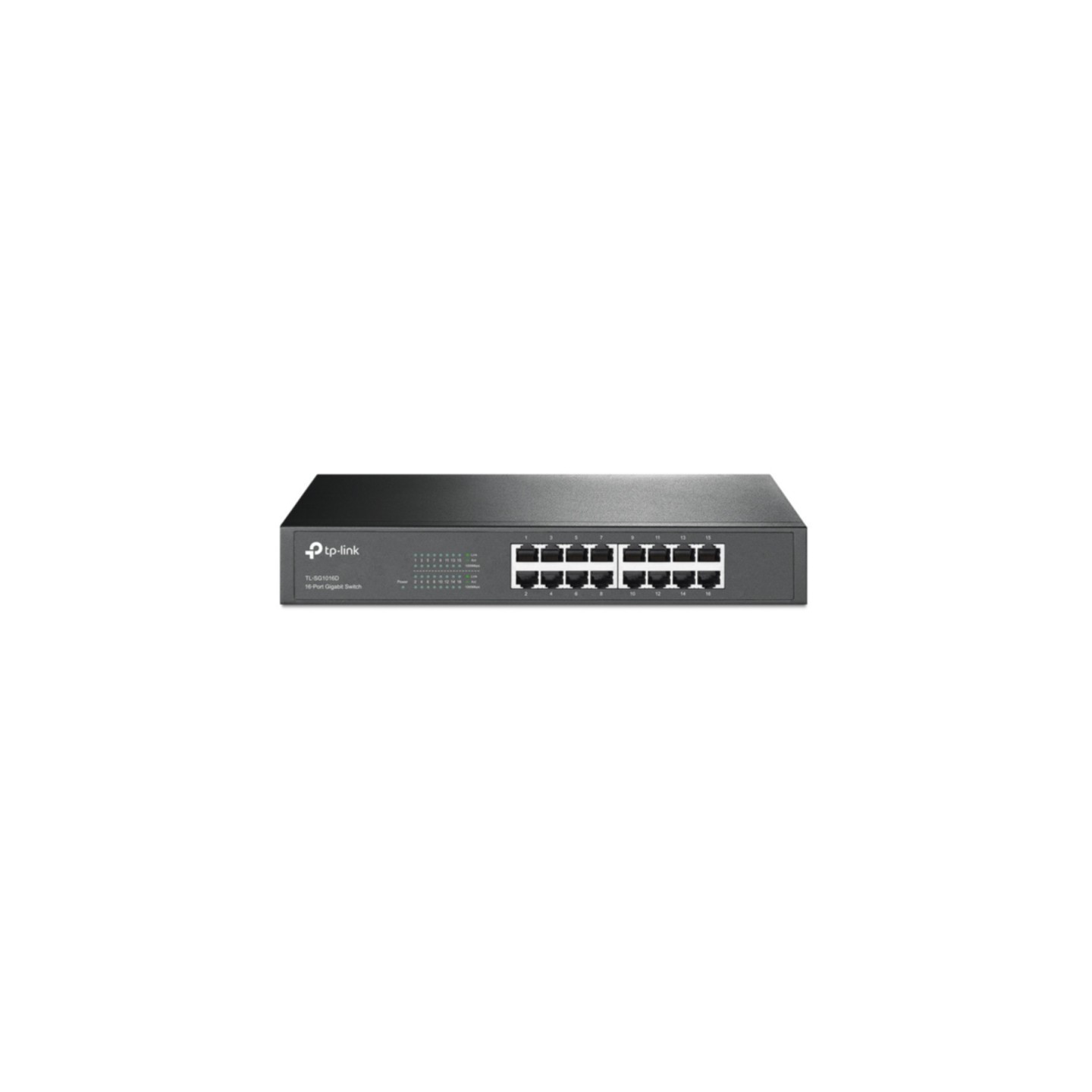 TP-Link TL-SG1016D - 16-Port Gigabit Unmanaged Switch - 10/100/1000 Mbps, Desktop, Energy-Efficient