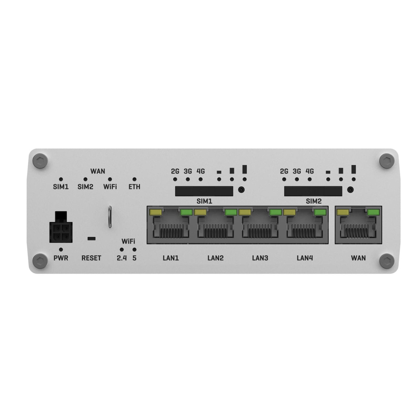 Teltonika RUTX12 - Dual-band LTE Tabletop Router, Silver, 256MB RAM, 717MHz Quad-core, Dual SIM, PoE