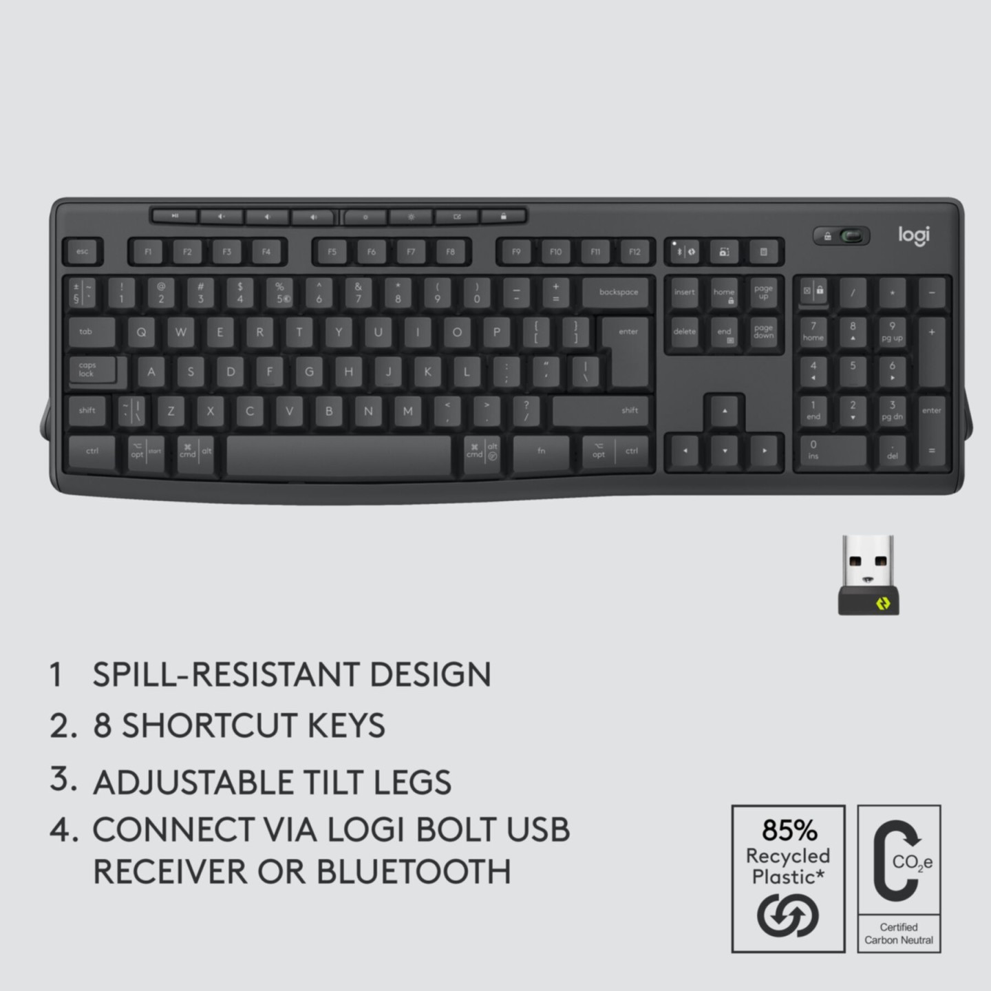 Logitech MK370 Keyboard & Mouse Combo 920-012065 Black German QWERTZ (Boxed) — Buy in Cyprus with Fast Delivery