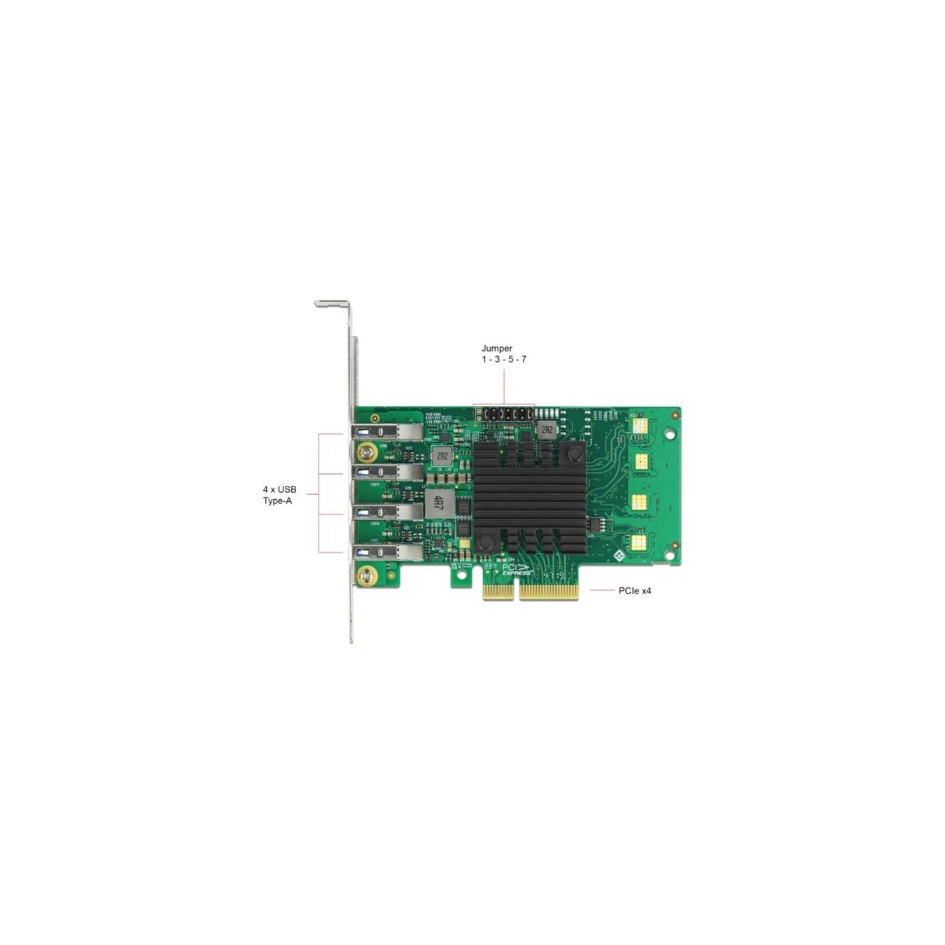 DeLOCK USB Expansion Card - PCIe x4 to 4x ext. USB 3.0 Quad C.LP — Buy in Cyprus with Fast Delivery