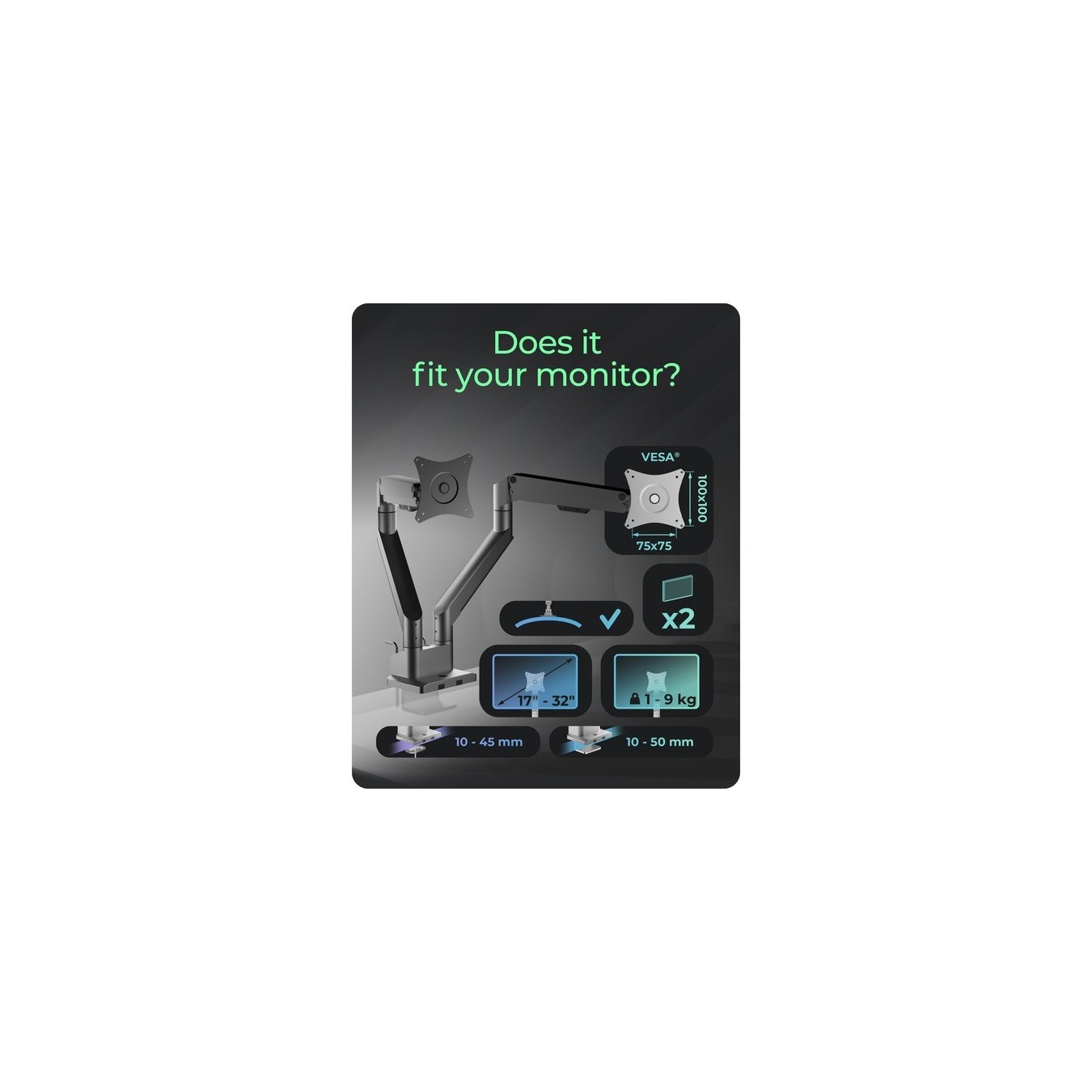 Monitor Holder - IB-MS524-T — Buy in Cyprus with Fast Delivery