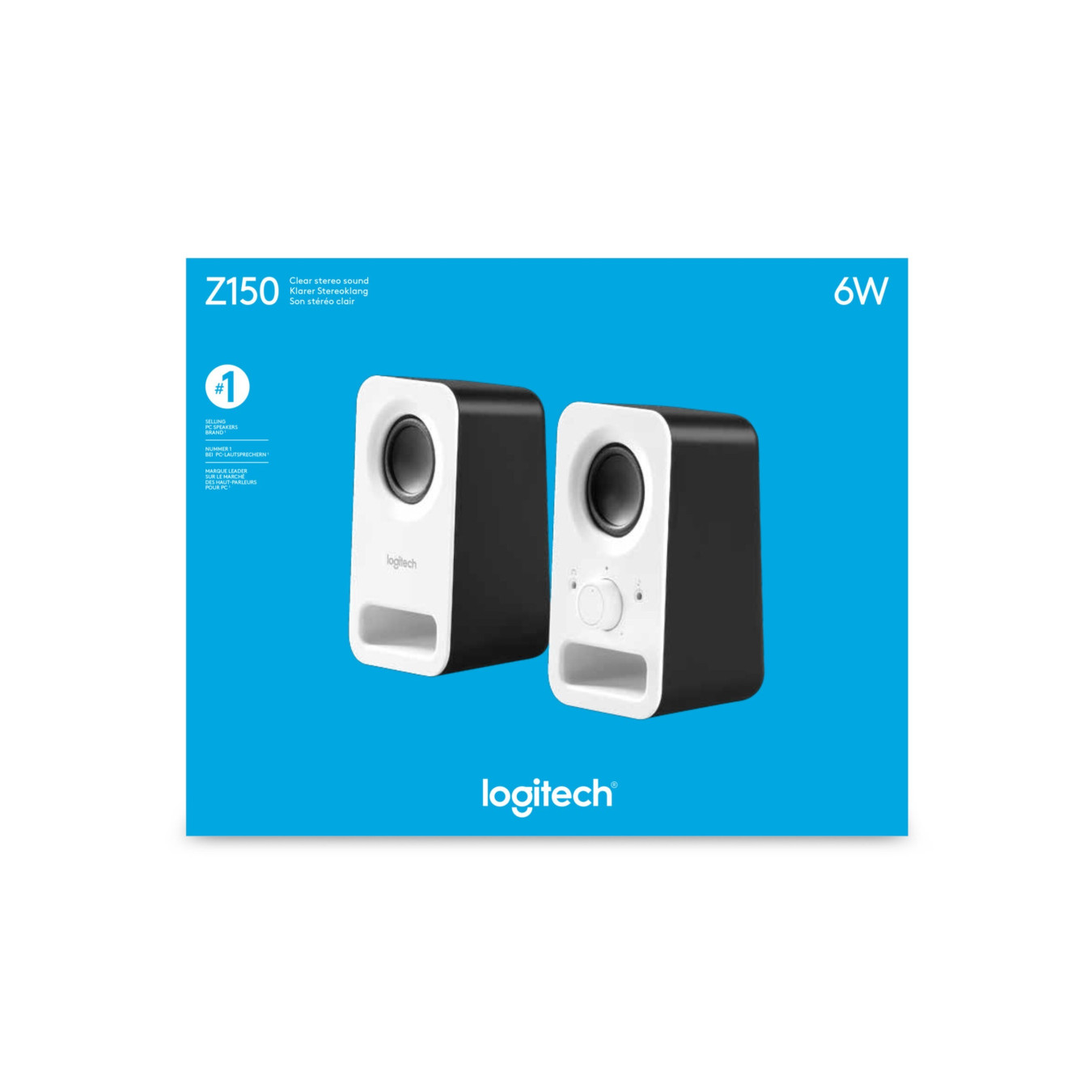 Logitech Z150 Multimedia Speakers - 980-000815 - White, 2.0 Stereo, 6W Peak, 3.5mm Aux — Buy in Cyprus with Fast Delivery