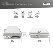 FTTH distribution box - for 16 LC DX or SC SX couplings, splice box — Buy in Cyprus with Fast Delivery