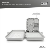 FTTH distribution box - for 16 LC DX or SC SX couplings, splice box — Buy in Cyprus with Fast Delivery