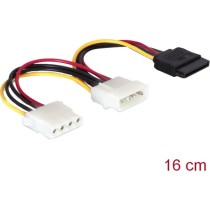 Power cable 4 pin male to SATA 15 pin female + floppy 4 pin female, Y-cable — Buy in Cyprus with Fast Delivery