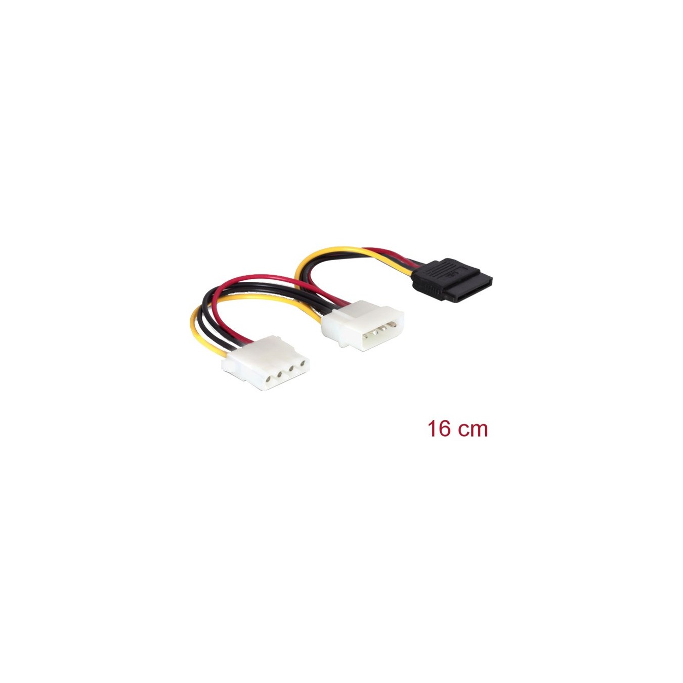 Power cable 4 pin male to SATA 15 pin female + floppy 4 pin female, Y-cable — Buy in Cyprus with Fast Delivery