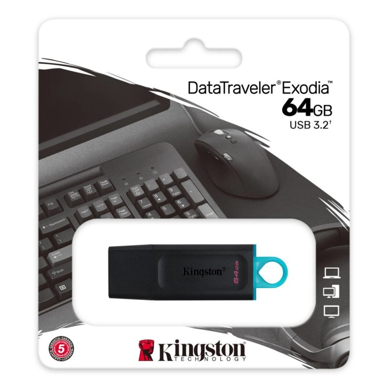 Buy Kingston DataTraveler Exodia DTX - 64GB USB 3.2 Gen 1 Flash Drive - Black/Tu... in Cyprus, Nicosia, Limassol, Larnaka, Pafos