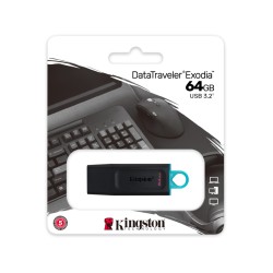 Buy Kingston DataTraveler Exodia DTX - 64GB USB 3.2 Gen 1 Flash Drive - Black/Tu... in Cyprus, Nicosia, Limassol, Larnaka, Pafos