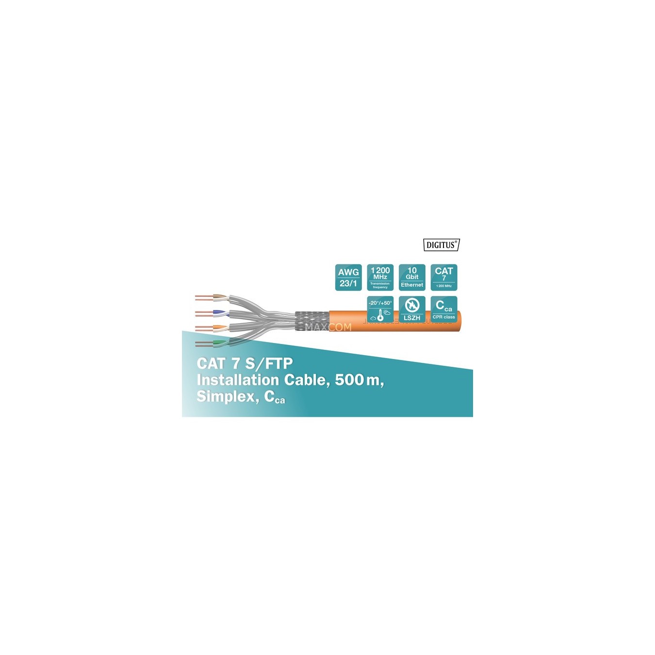Professional Cat.7 S FTP installation cable - simplex, CCA — Buy in Cyprus with Fast Delivery