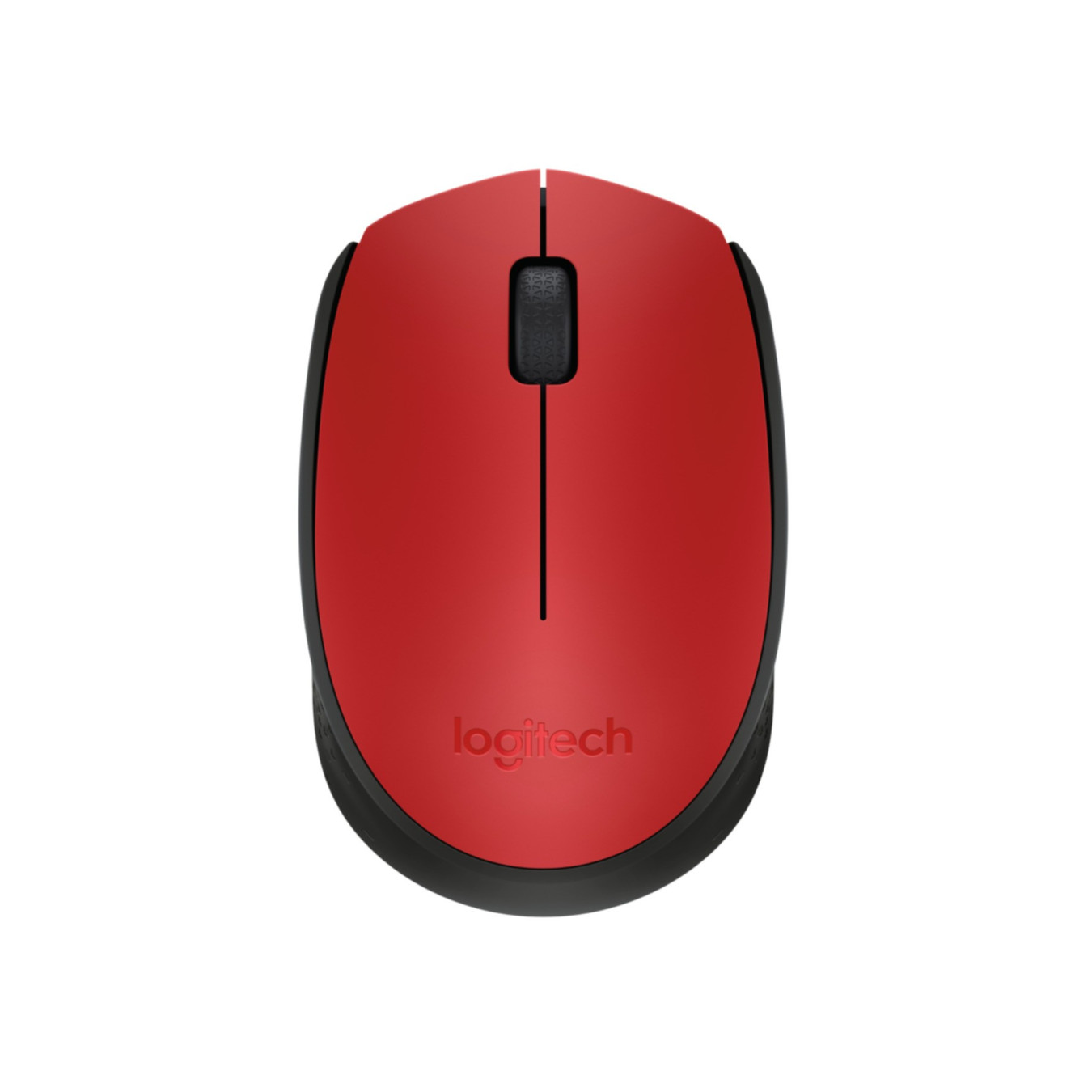 Logitech M171 Wireless Mouse - 910-004641 - Ambidextrous Red, 1000 DPI, 2.4GHz Nano USB Receiver, AA Battery