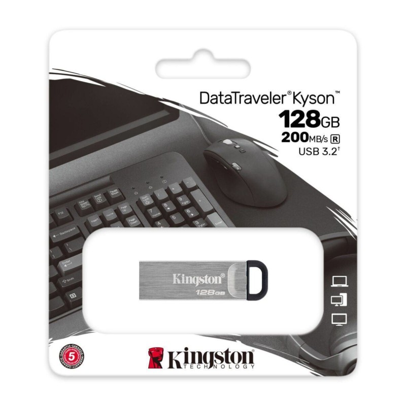 Buy Kingston DataTraveler Kyson - DTKN - 128GB USB 3.2 Gen 1 (USB-A) Metal Flash... in Cyprus, Nicosia, Limassol, Larnaka, Pafos