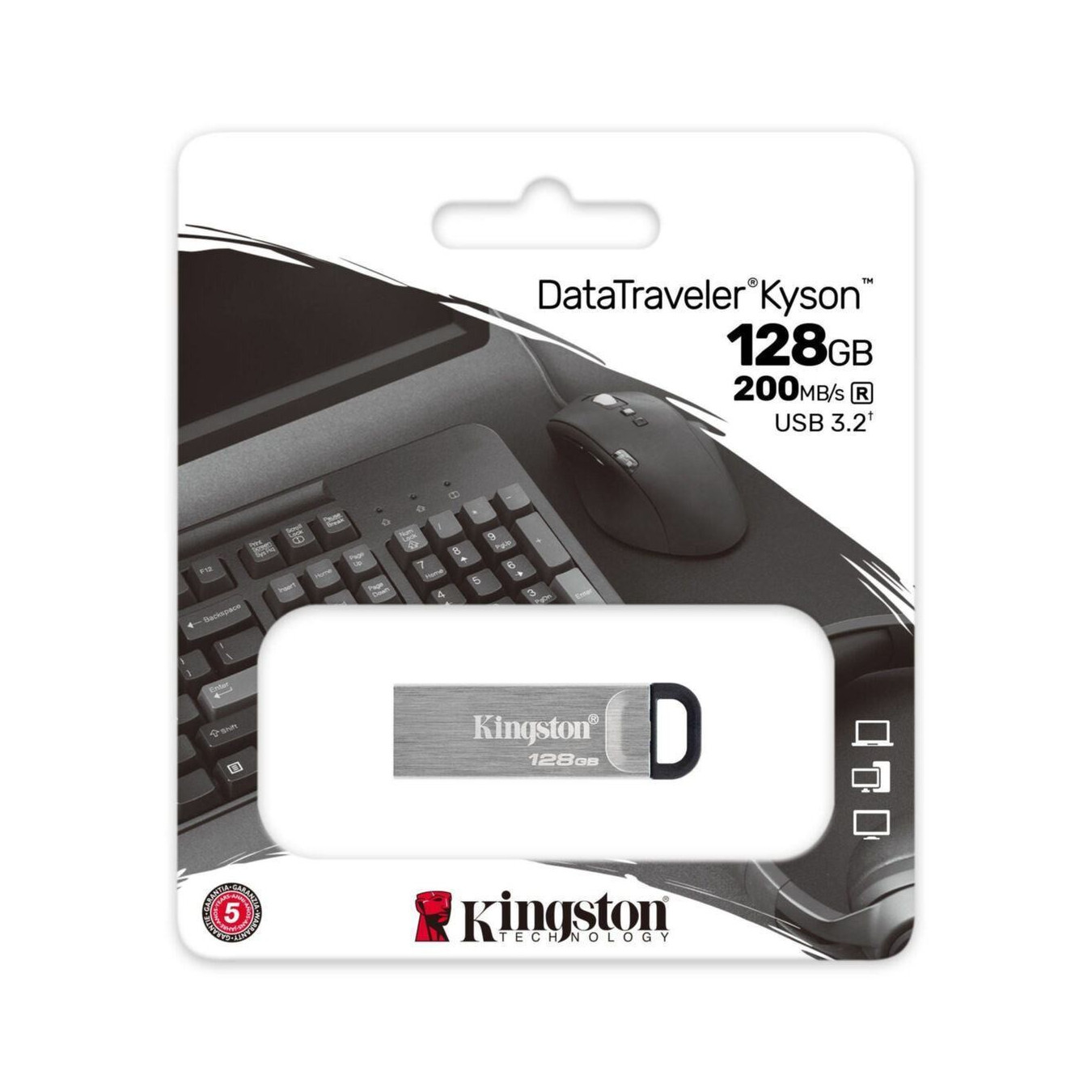 Kingston DataTraveler Kyson - DTKN - 128GB USB 3.2 Gen 1 (USB-A) Metal Flash Drive — Buy in Cyprus with Fast Delivery