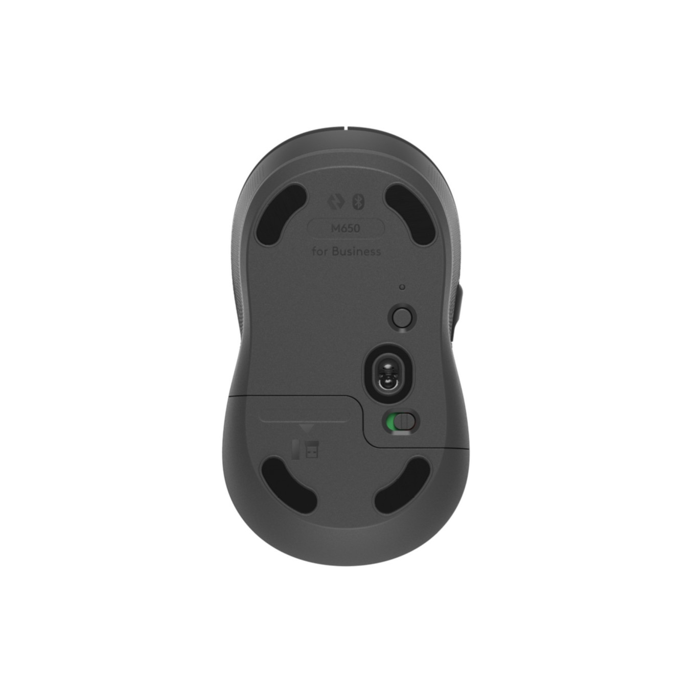 Logitech Signature M650 Wireless Mouse - 910-006274 - Graphite, Right-Hand Ergonomic, RF + Bluetooth, 4000 DPI, AA Battery