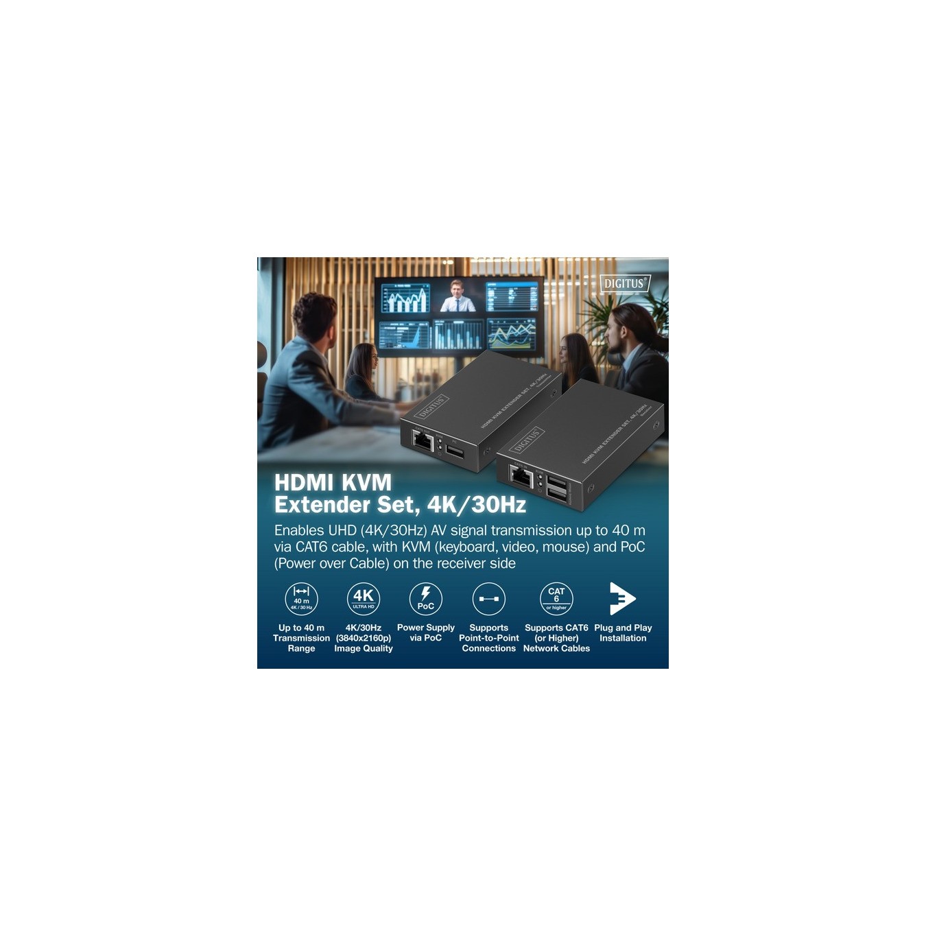 HDMI KVM Extender Set - HDMI extension — Buy in Cyprus with Fast Delivery