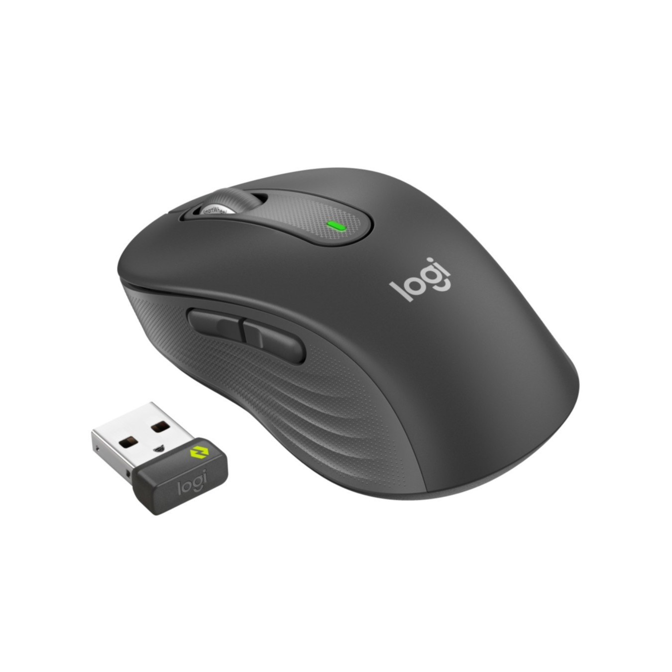 Logitech Signature M650 Wireless Mouse - 910-006274 - Graphite, Right-Hand Ergonomic, RF + Bluetooth, 4000 DPI, AA Battery