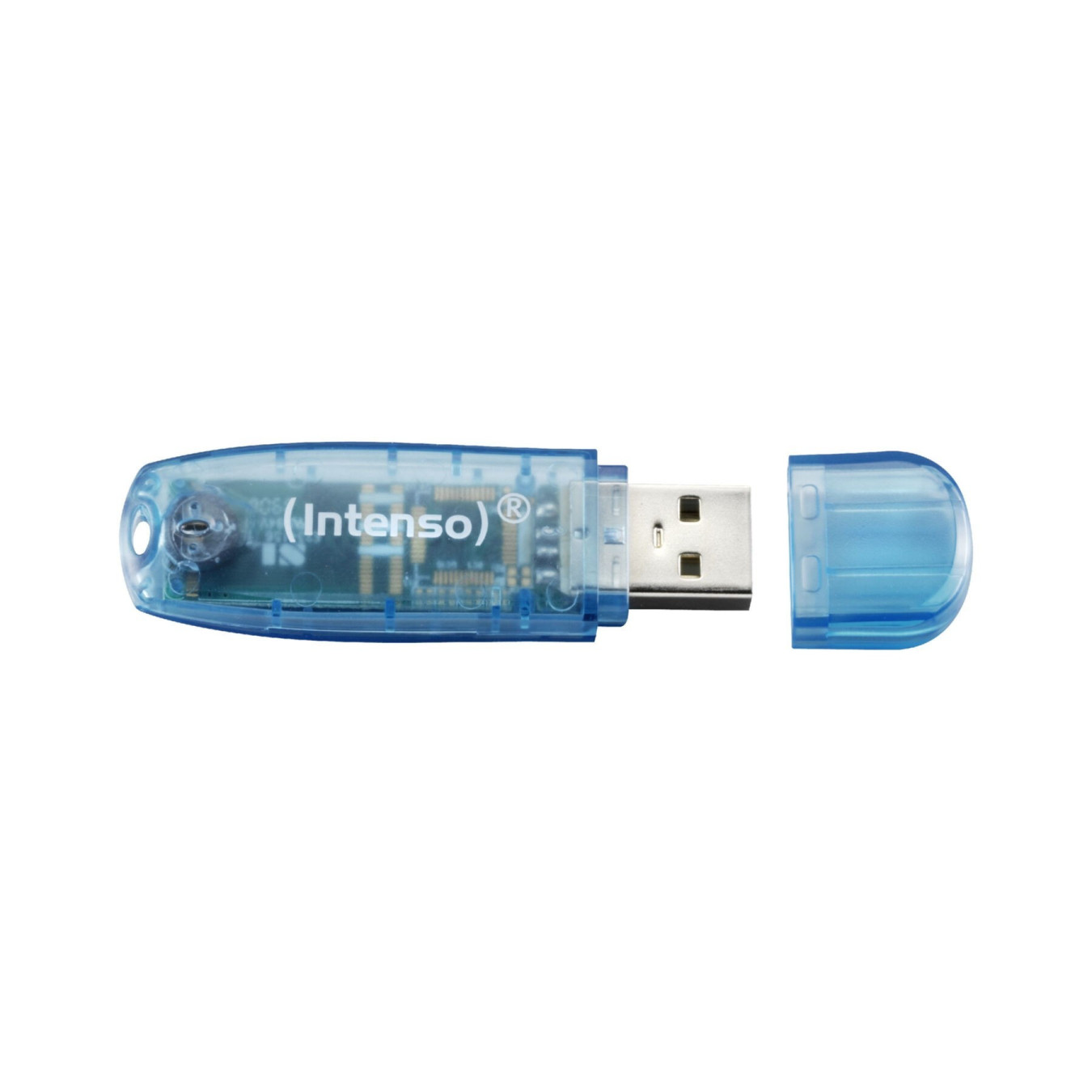 Intenso Rainbow Line USB Flash Drive - 3502450 - Blue, 4GB, USB 2.0 — Buy in Cyprus with Fast Delivery