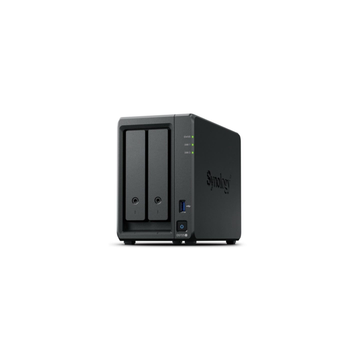 Synology DiskStation DS725+ - 2-Bay NAS - AMD R1600 2.6/3.1GHz, 4GB DDR4, Dual 2.5GbE, 2x M.2