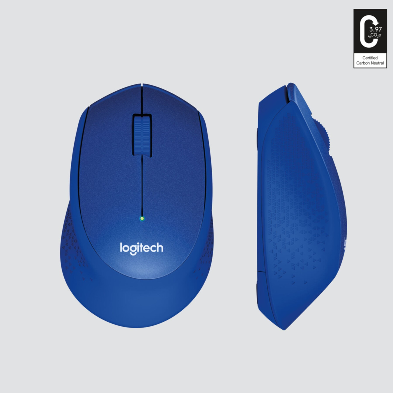 Logitech M330 Silent Plus - 910-004910 - Blue Wireless Optical Mouse, Right‑Hand, Silent Clicks