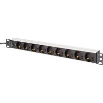 19' PDU Power Strip with Aluminum Profile - 9-fold - Back-up Fuse — Buy in Cyprus with Fast Delivery