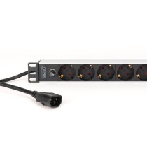 19' PDU Power Strip with Aluminum Profile - 9-fold - Back-up Fuse — Buy in Cyprus with Fast Delivery